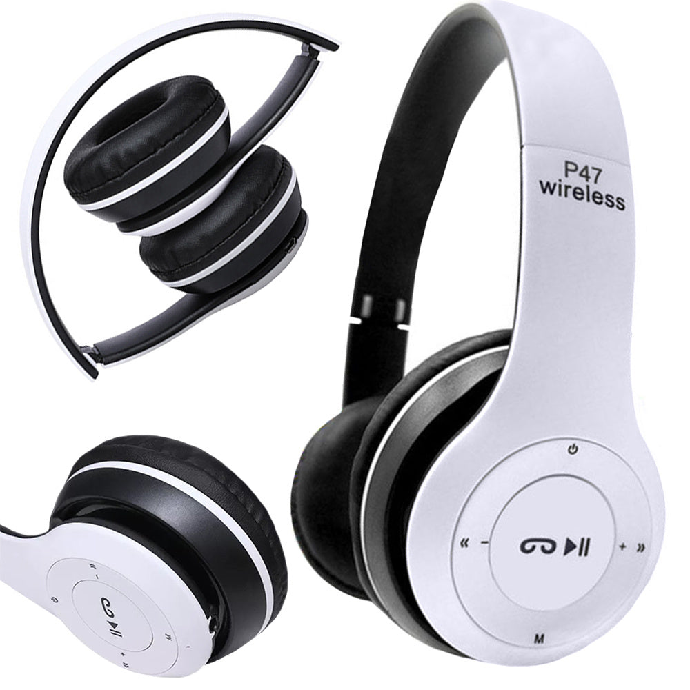P47 Wireless Bluetooth Foldable Headset With Microphone For All cell phones and laptop